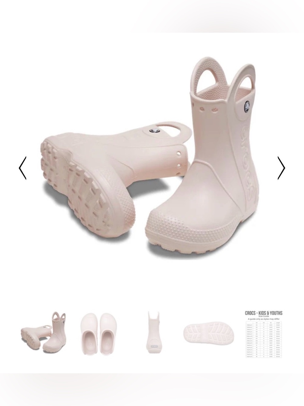 Crocs - Kids Handle It Rain Boots - Pale Pink - Size J2
